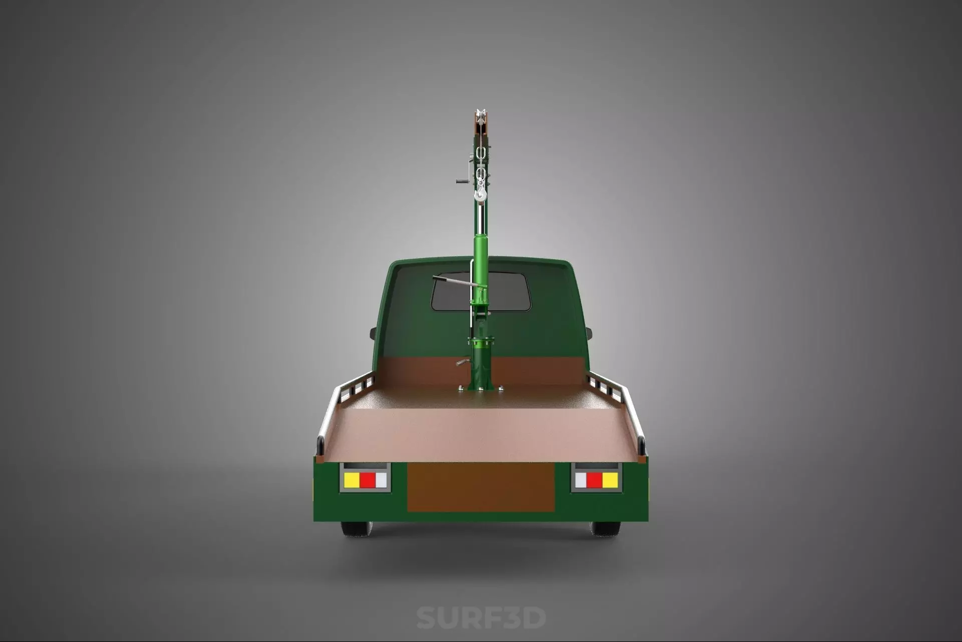 MILITARY ARMY FLATBED LIFTING CRANE HOOK TACTICAL RECOVERY TRUCK 3D model_31