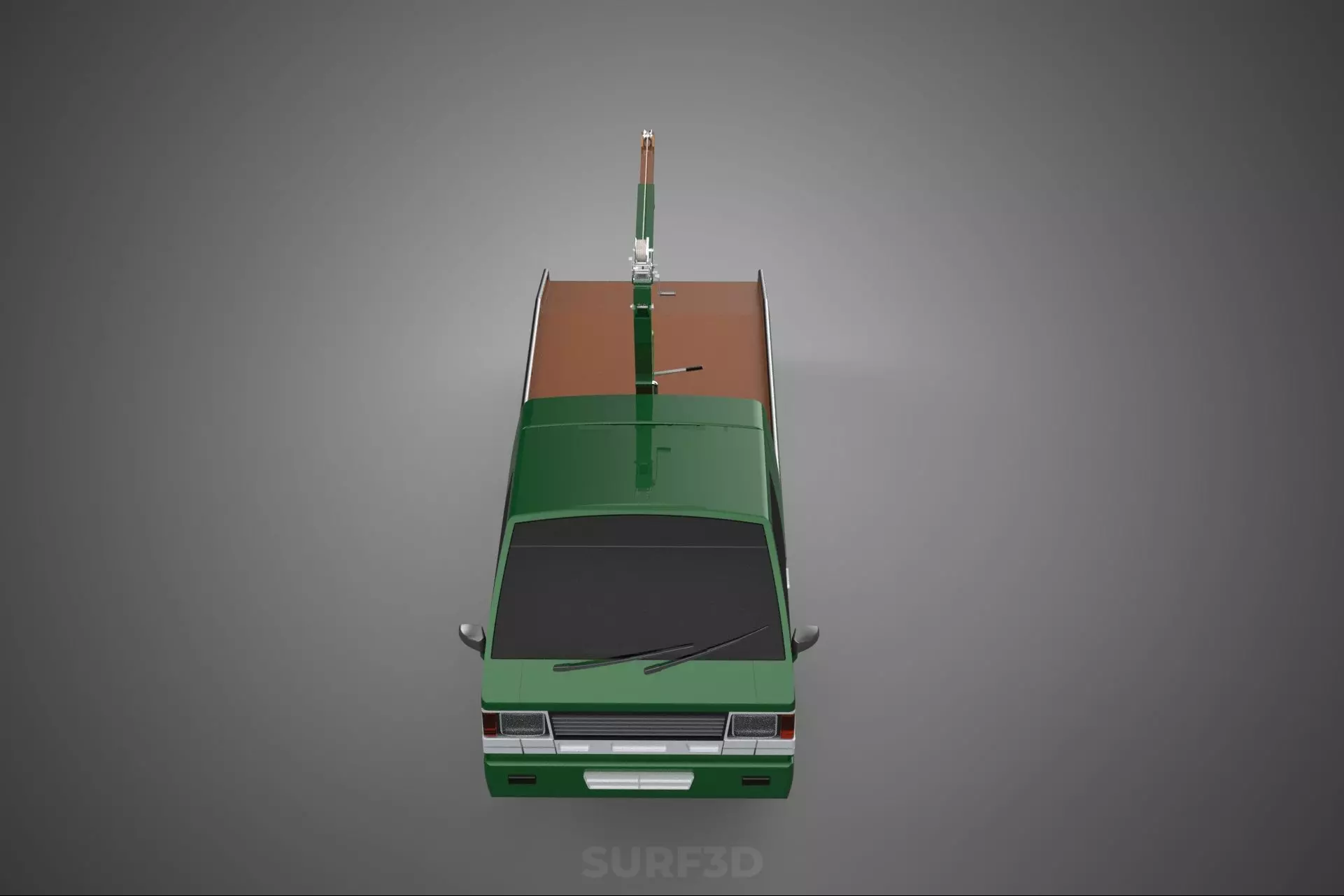 MILITARY ARMY FLATBED LIFTING CRANE HOOK TACTICAL RECOVERY TRUCK 3D model_4