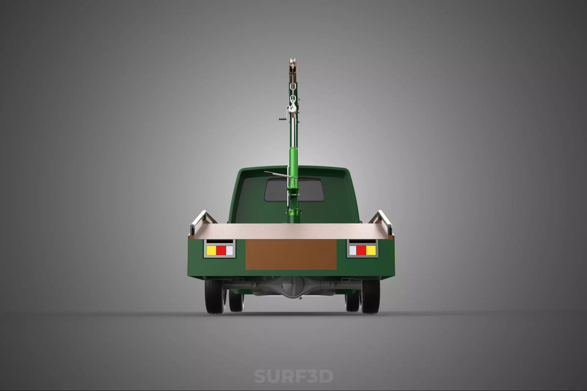 MILITARY ARMY FLATBED LIFTING CRANE HOOK TACTICAL RECOVERY TRUCK 3D model_18