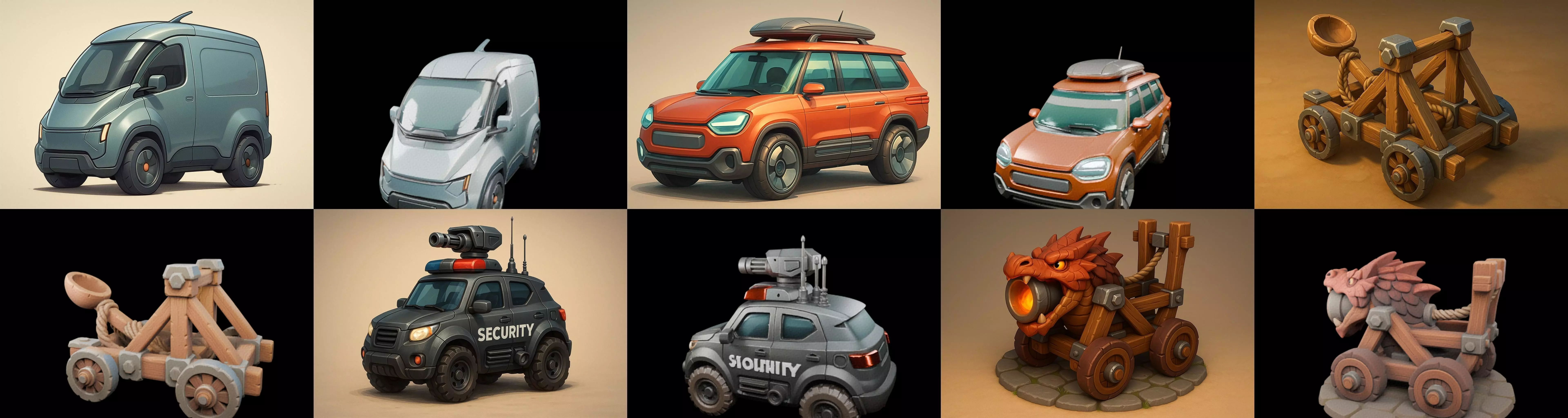 Siege Weapon bundle 18 pack 100 glb 3D model_16