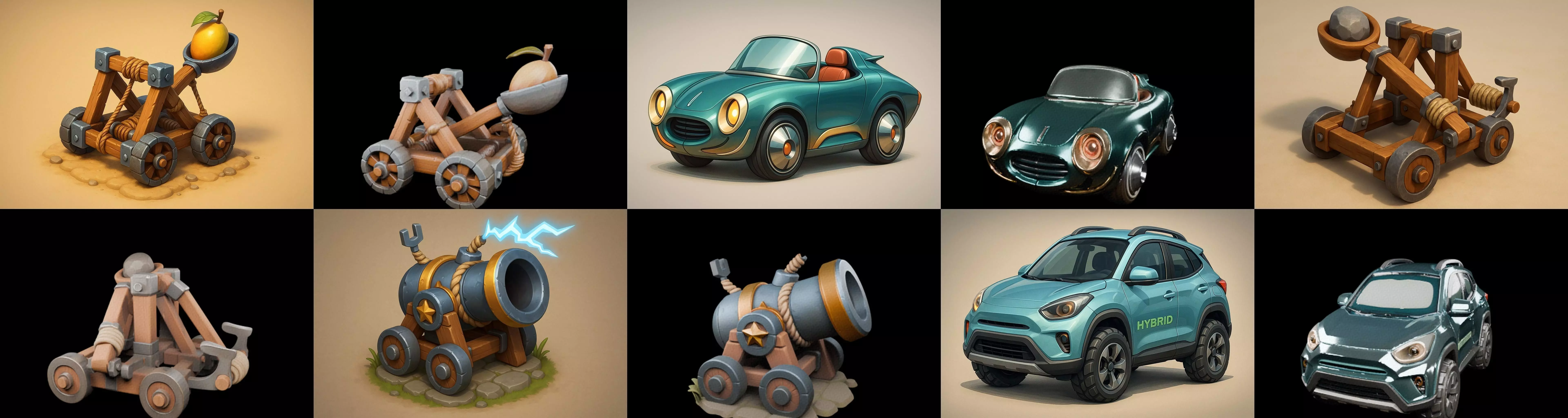 Siege Weapon bundle 18 pack 100 glb 3D model_9