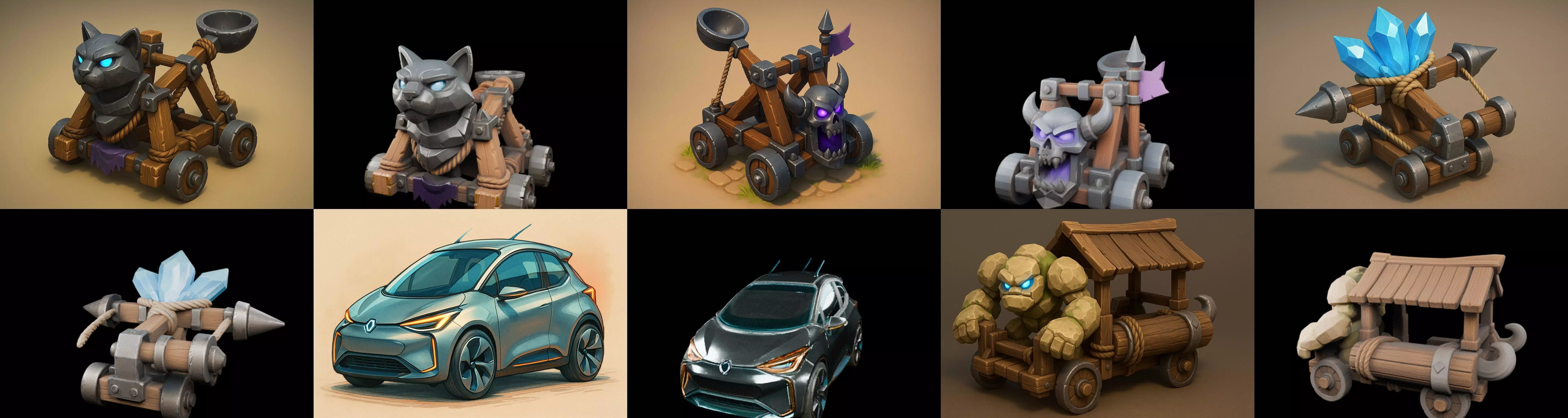 Siege Weapon bundle 18 pack 100 glb 3D model_5