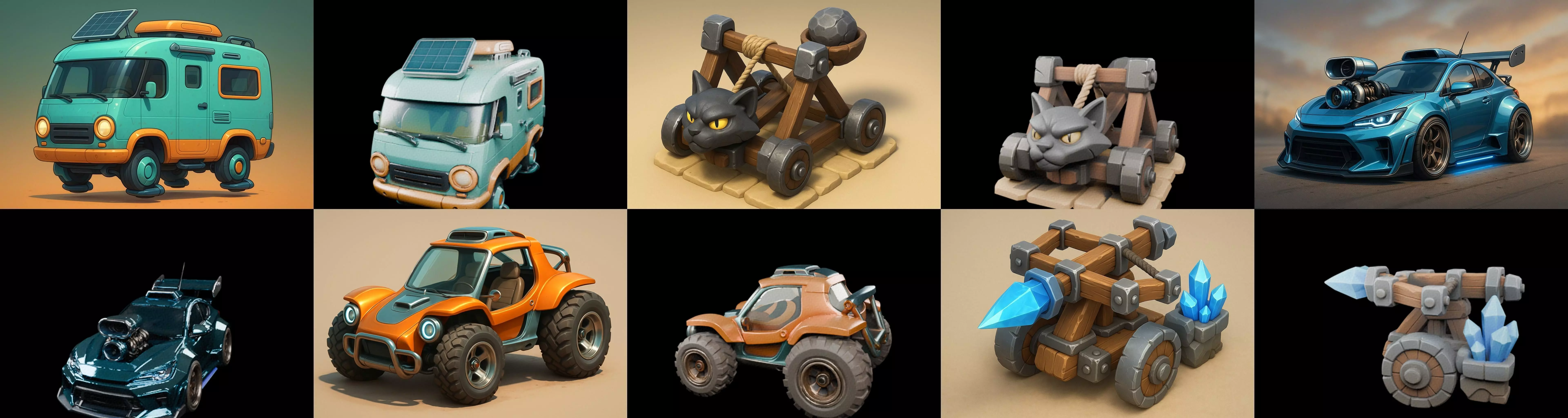 Siege Weapon bundle 18 pack 100 glb 3D model_7