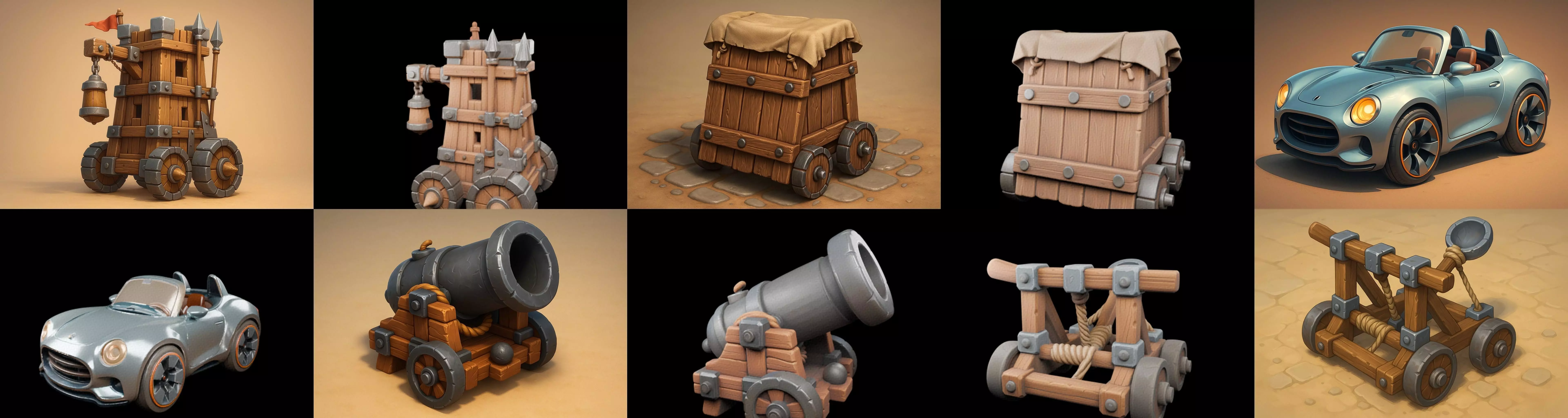 Siege Weapon bundle 18 pack 100 glb 3D model_17