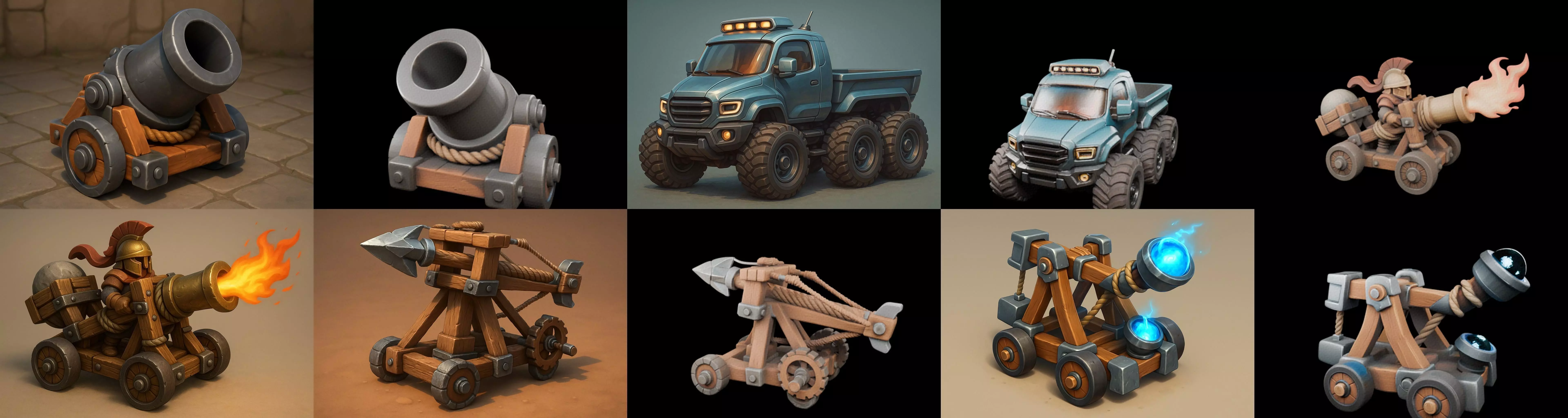 Siege Weapon bundle 18 pack 100 glb 3D model_14