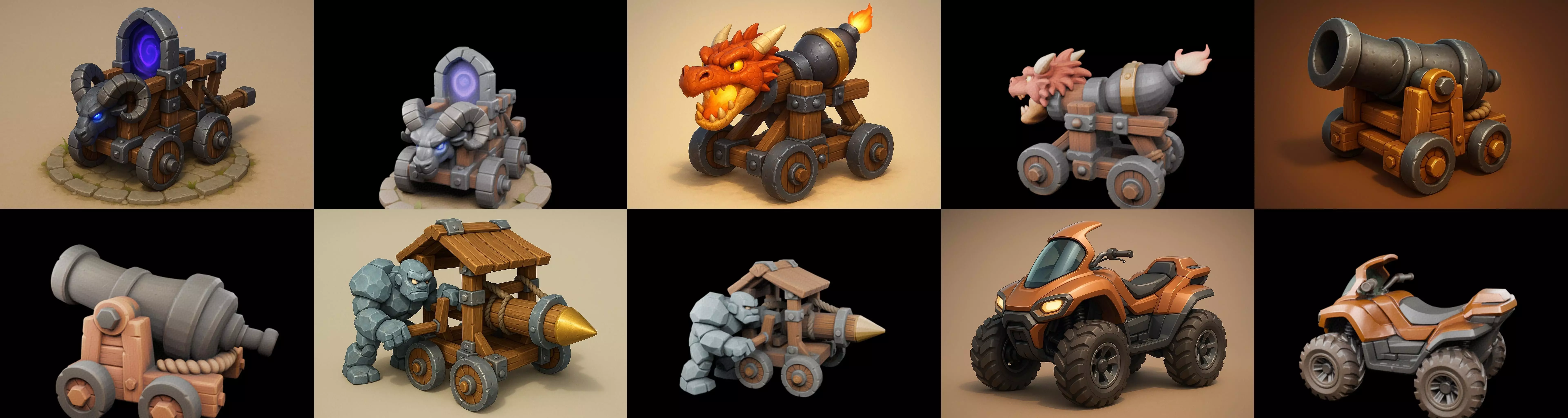 Siege Weapon bundle 18 pack 100 glb 3D model_4