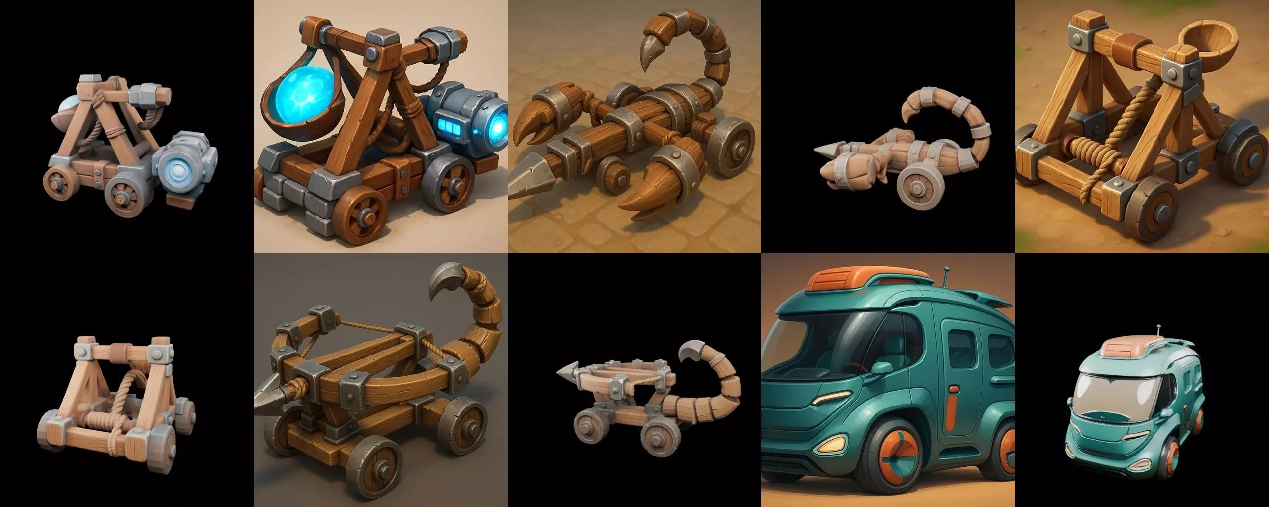 Siege Weapon bundle 18 pack 100 glb 3D model_15