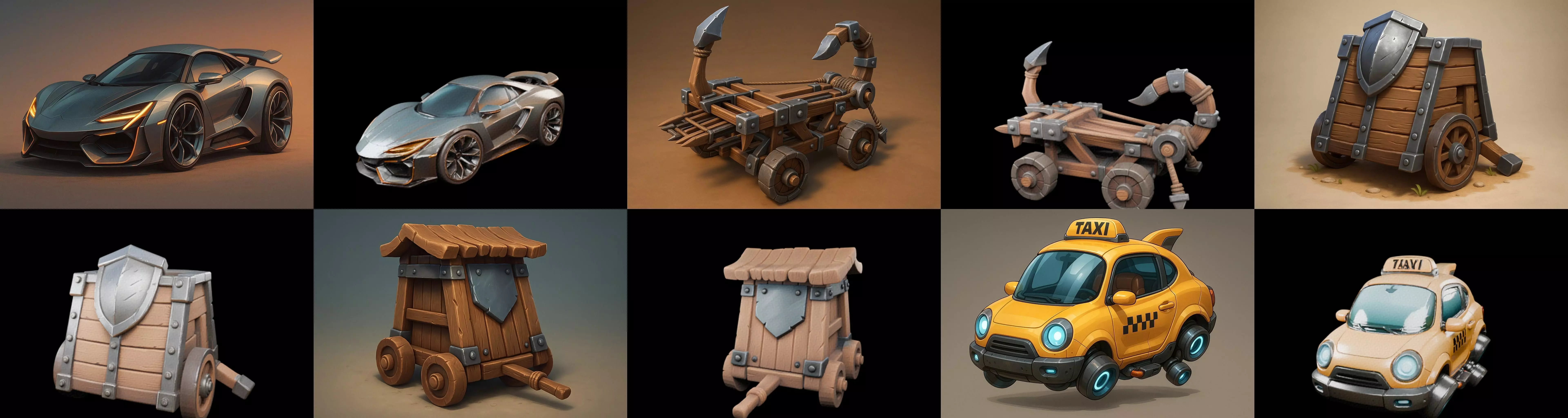 Siege Weapon bundle 17 pack 100 glb 3D model_19