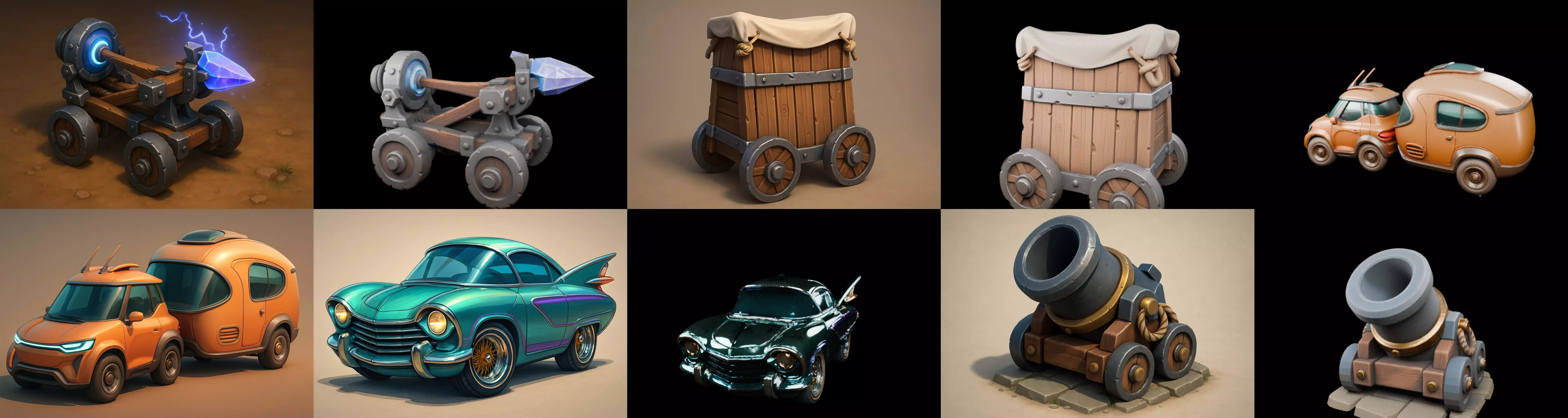 Siege Weapon bundle 17 pack 100 glb 3D model_17