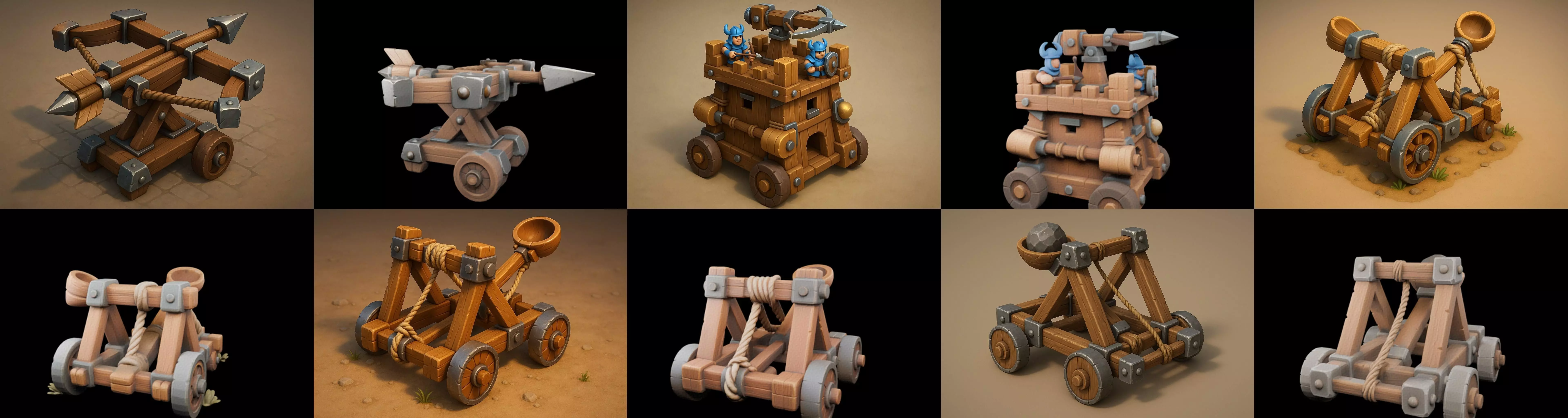 Siege Weapon bundle 17 pack 100 glb 3D model_3