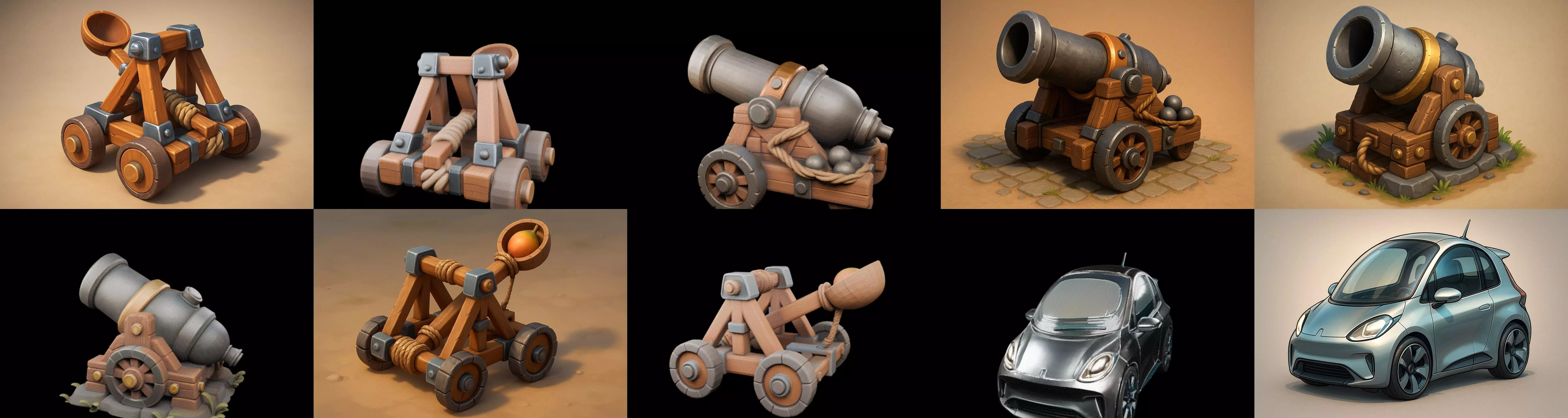 Siege Weapon bundle 17 pack 100 glb 3D model_6