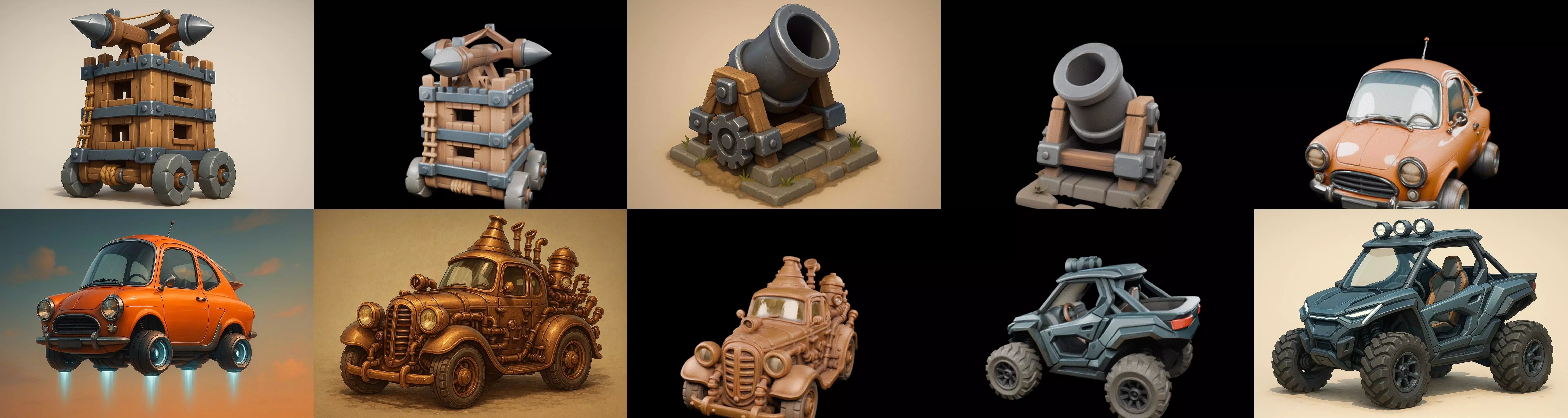 Siege Weapon bundle 17 pack 100 glb 3D model_0