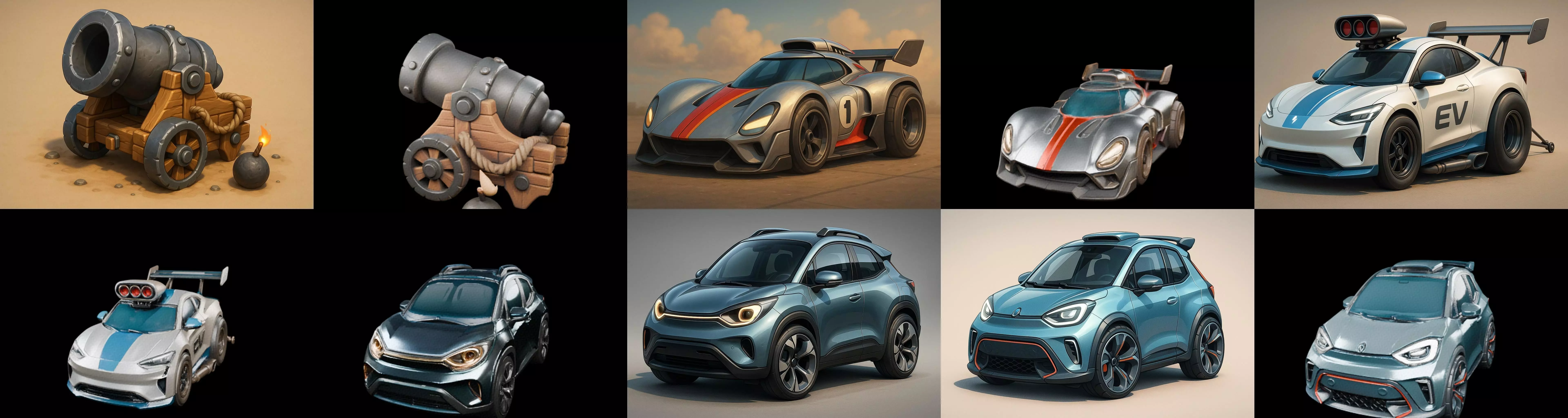 Siege Weapon bundle 14 pack 100 glb 3D model_5