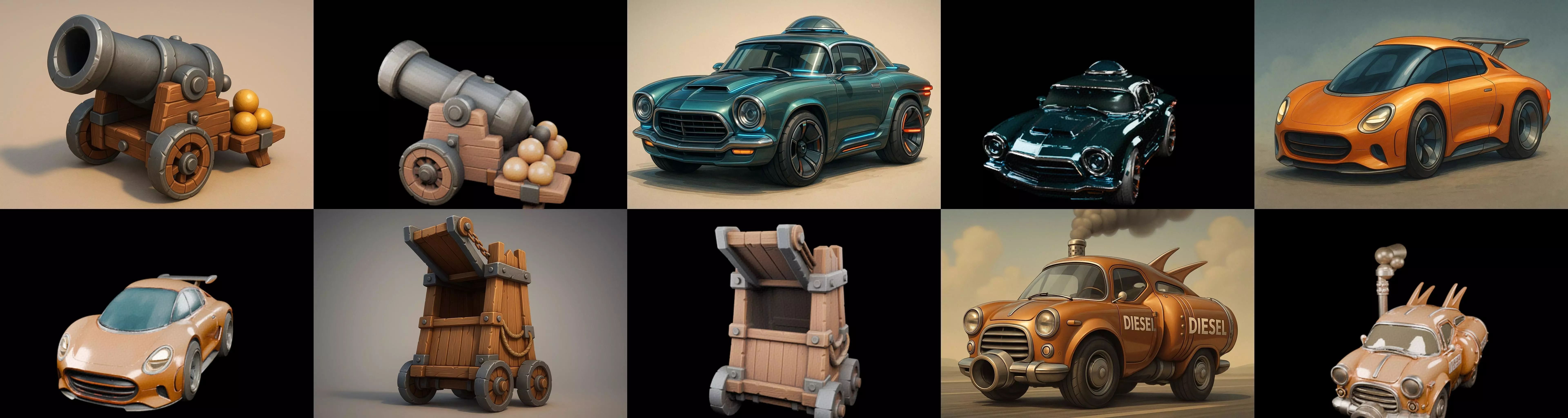 Siege Weapon bundle 14 pack 100 glb 3D model_13