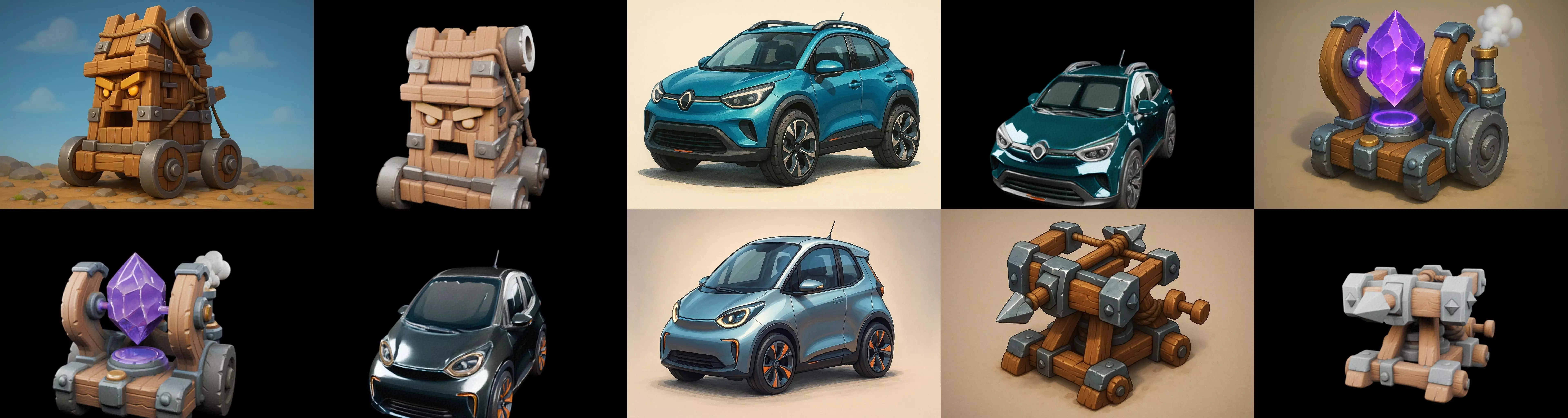 Siege Weapon bundle 14 pack 100 glb 3D model_9