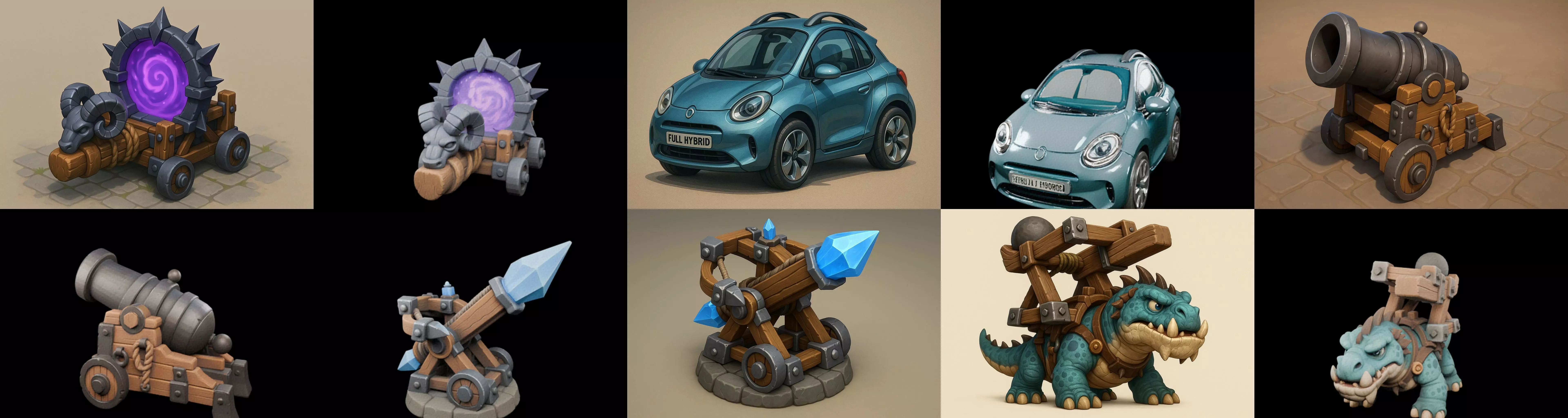 Siege Weapon bundle 14 pack 100 glb 3D model_18