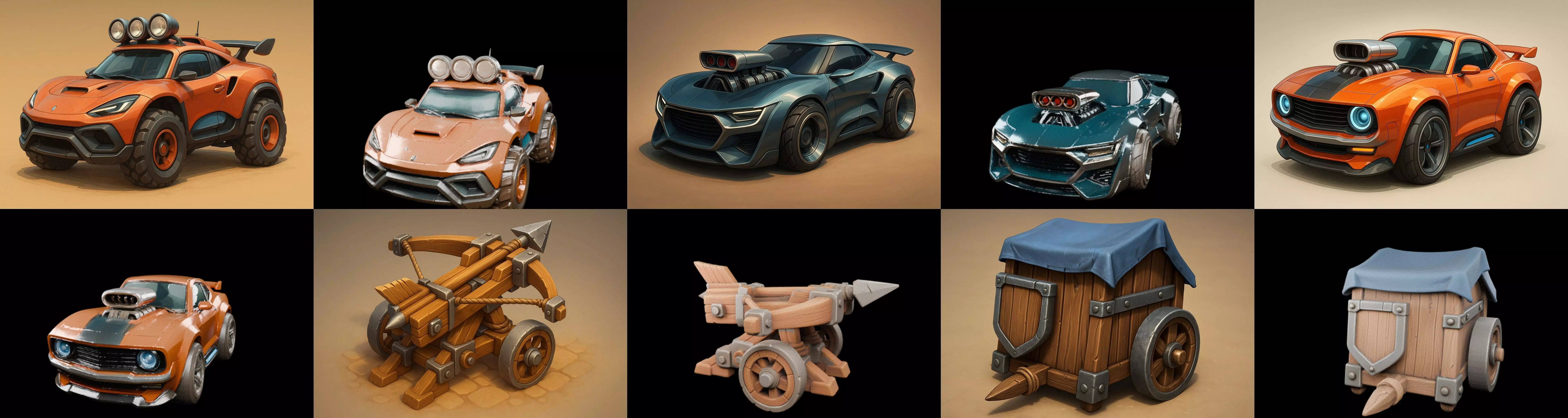 Siege Weapon bundle 14 pack 100 glb 3D model_14