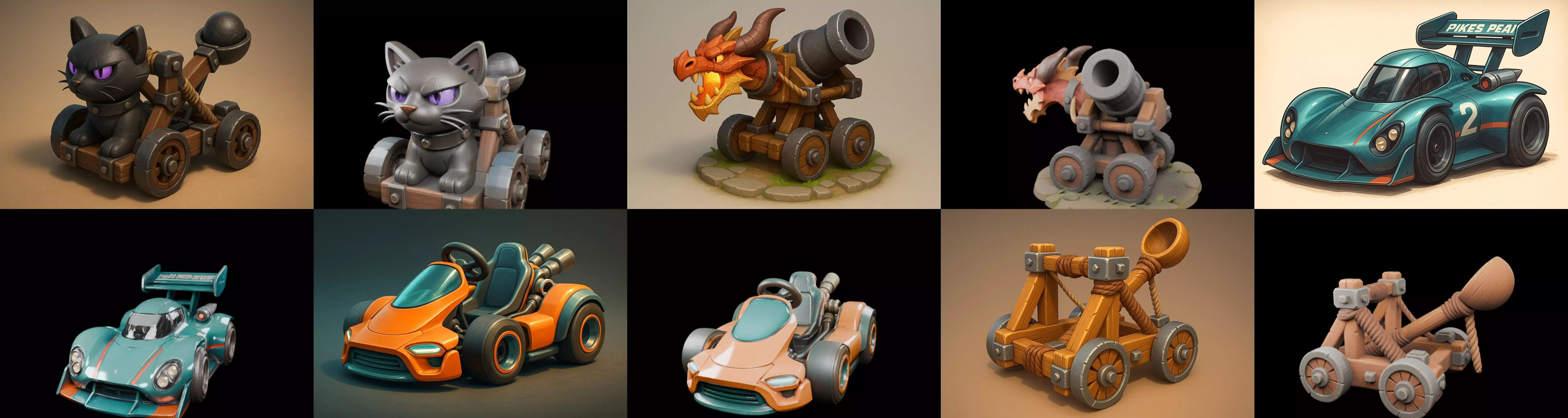 Siege Weapon bundle 14 pack 100 glb 3D model_16