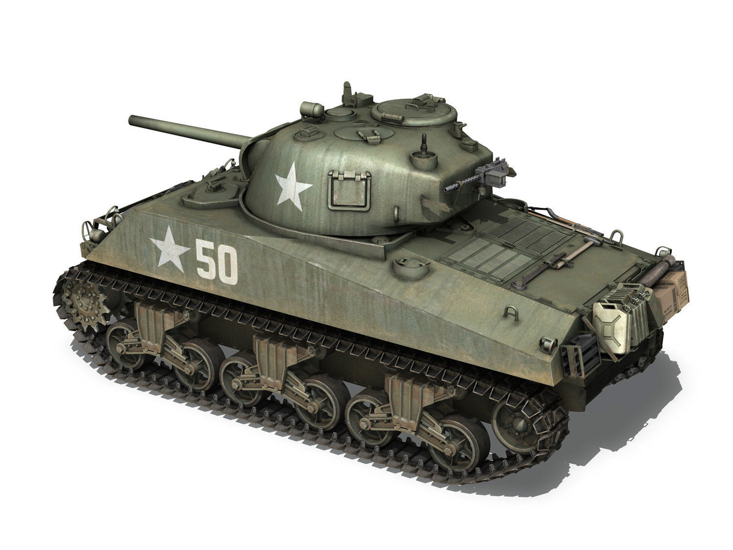 M4A3 75mm - Sherman - 50 3D model_3