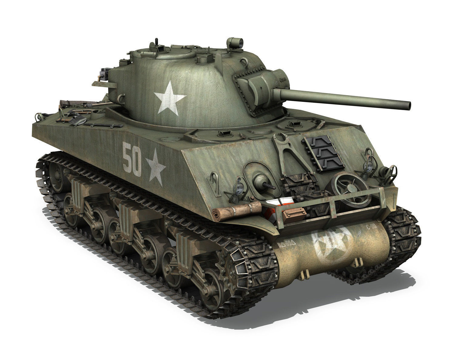 M4A3 75mm - Sherman - 50 3D model_8