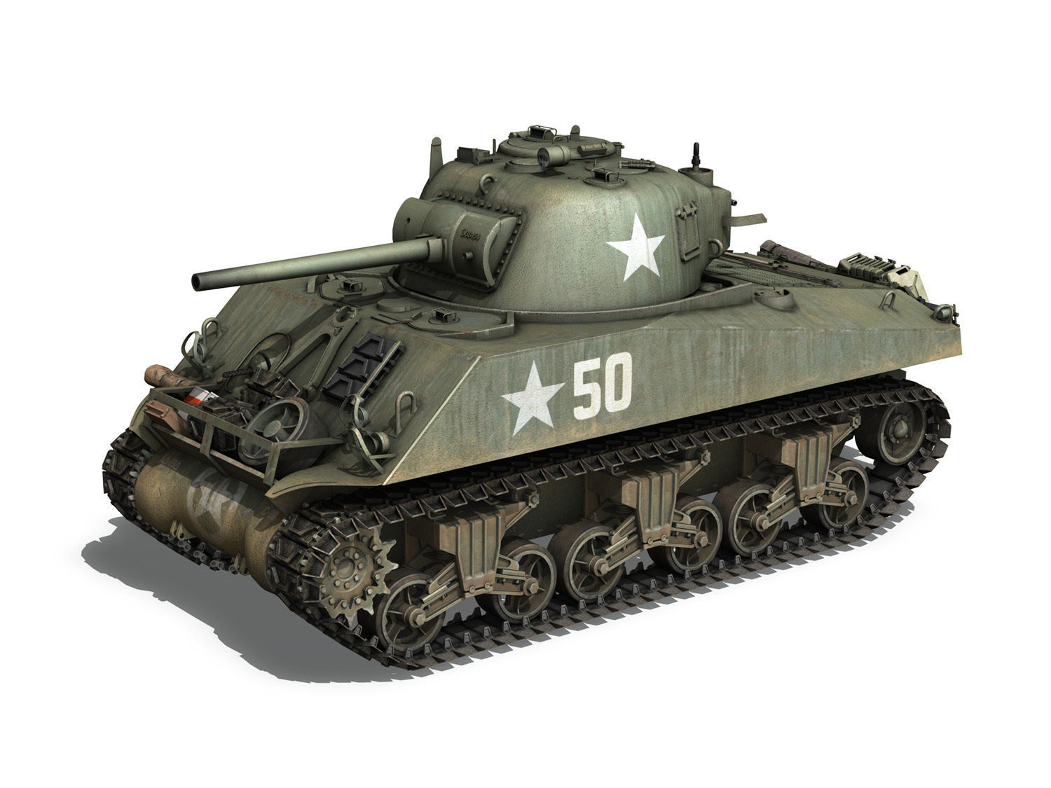 M4A3 75mm - Sherman - 50 3D model_2