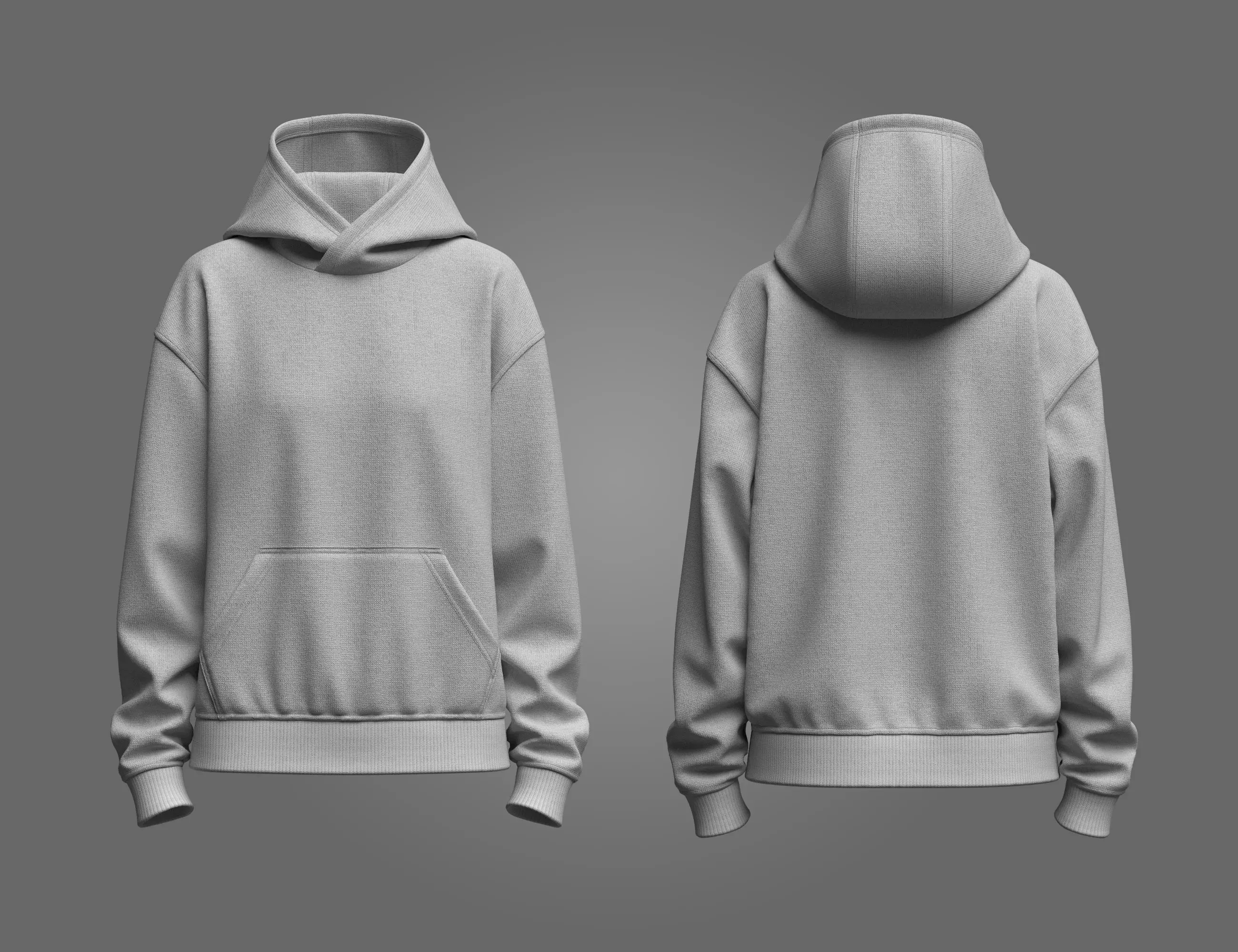 Women Oversize Hoodie 3D model 3D model_0