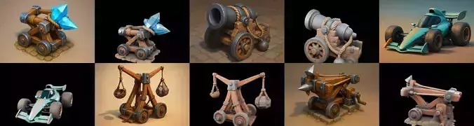 Siege Weapon bundle 13 pack 100 glb