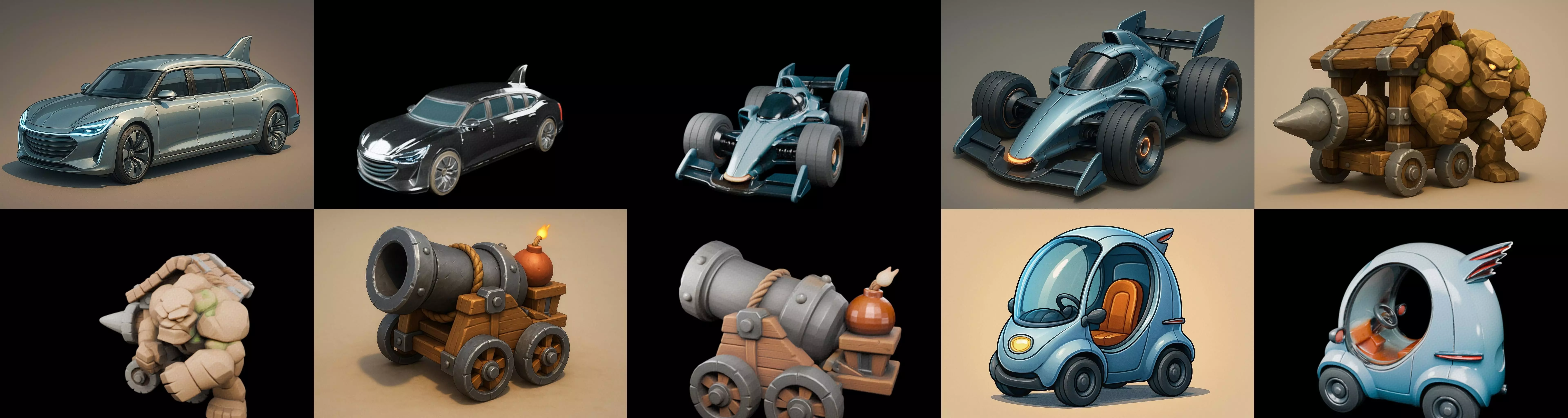 Siege Weapon bundle 12 pack 100 glb 3D model_17