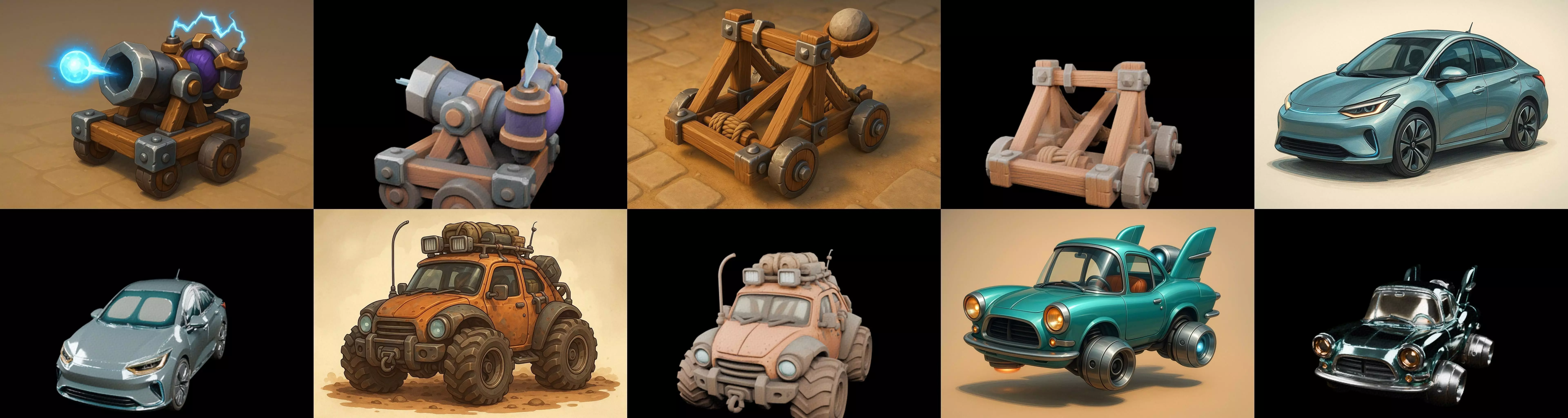 Siege Weapon bundle 12 pack 100 glb 3D model_14