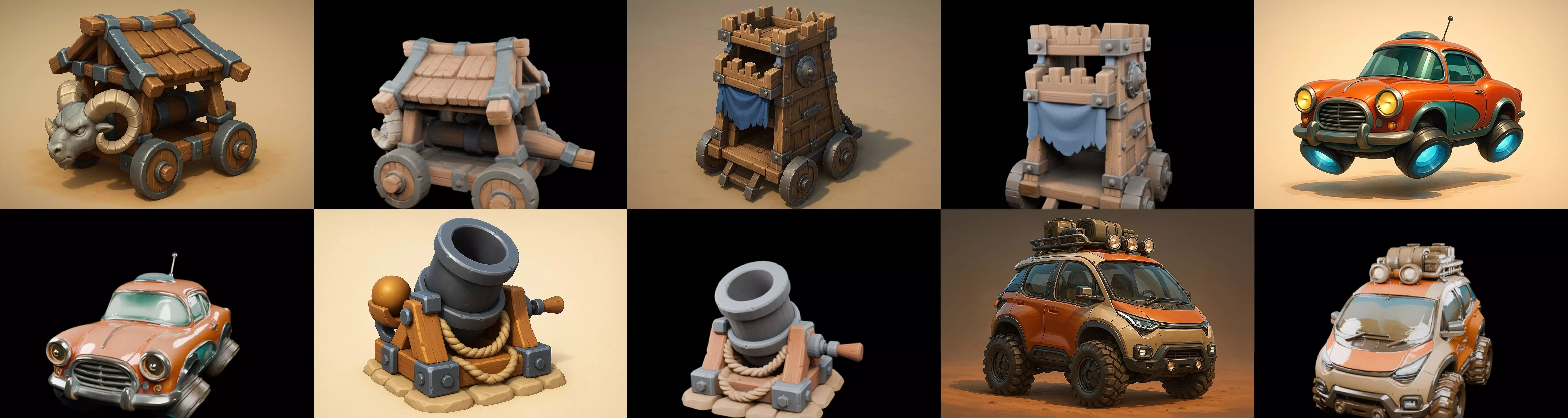 Siege Weapon bundle 12 pack 100 glb 3D model_3