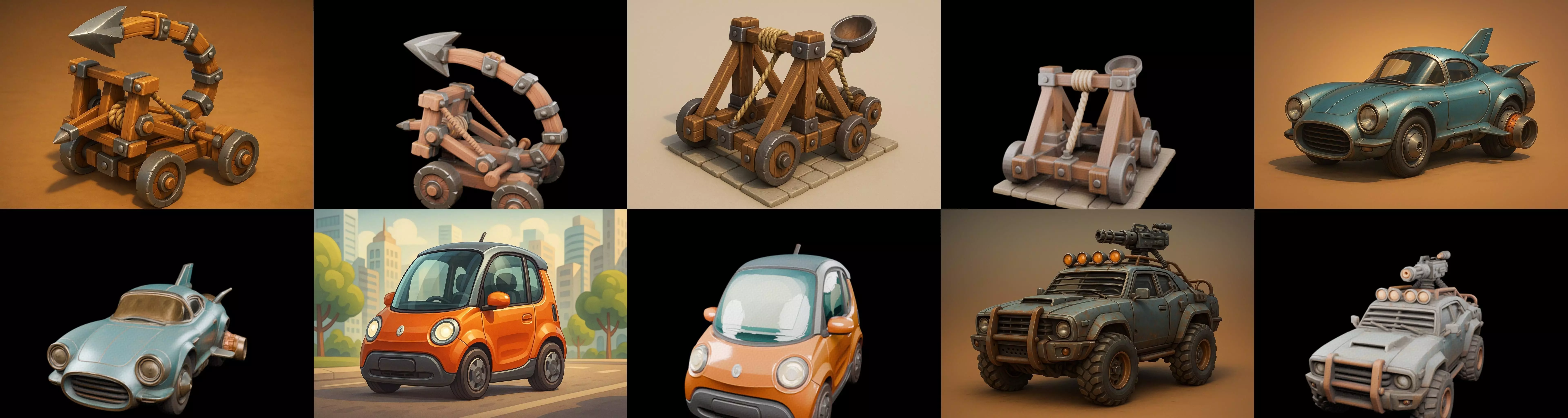 Siege Weapon bundle 12 pack 100 glb 3D model_0