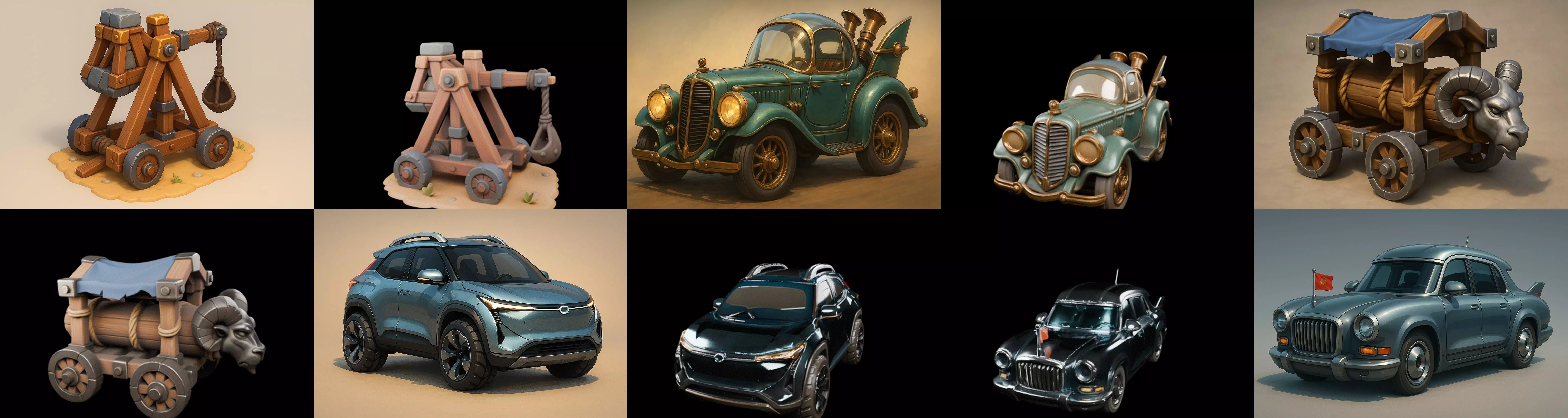 Siege Weapon bundle 12 pack 100 glb 3D model_15