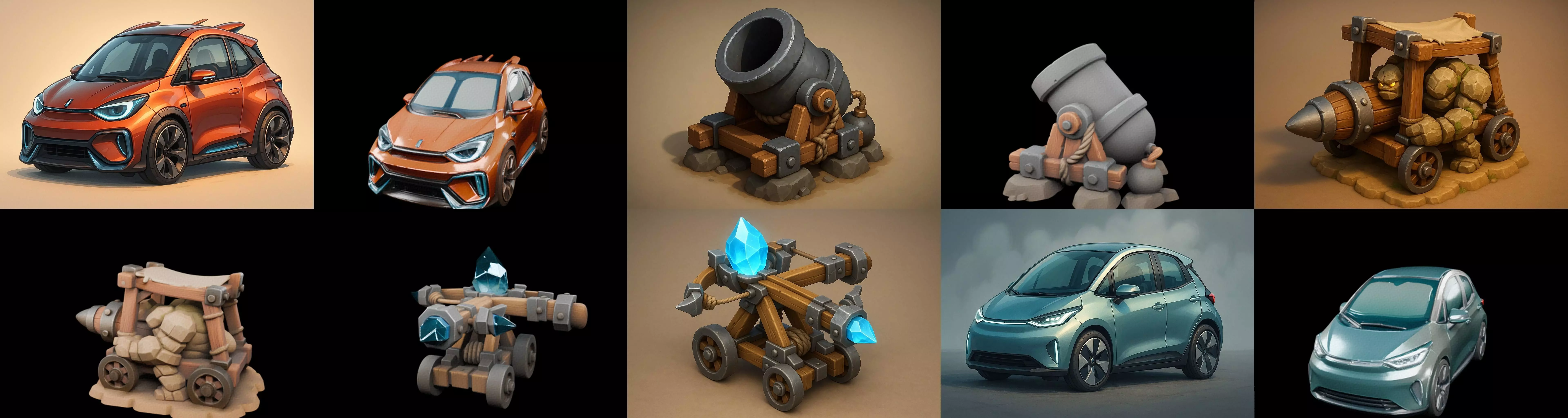 Siege Weapon bundle 12 pack 100 glb 3D model_18