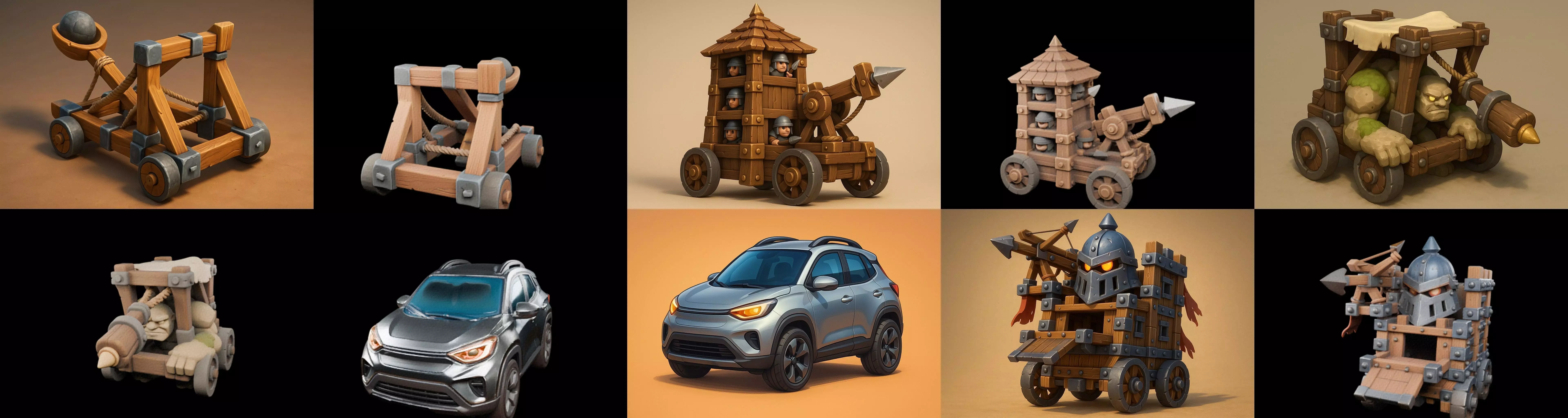 Siege Weapon bundle 12 pack 100 glb 3D model_10