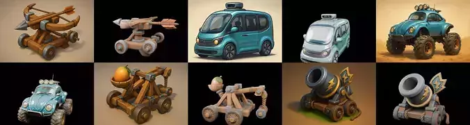 Siege Weapon bundle 11 pack 100 glb