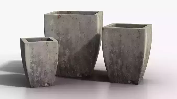 Vase Concrete Quad Set