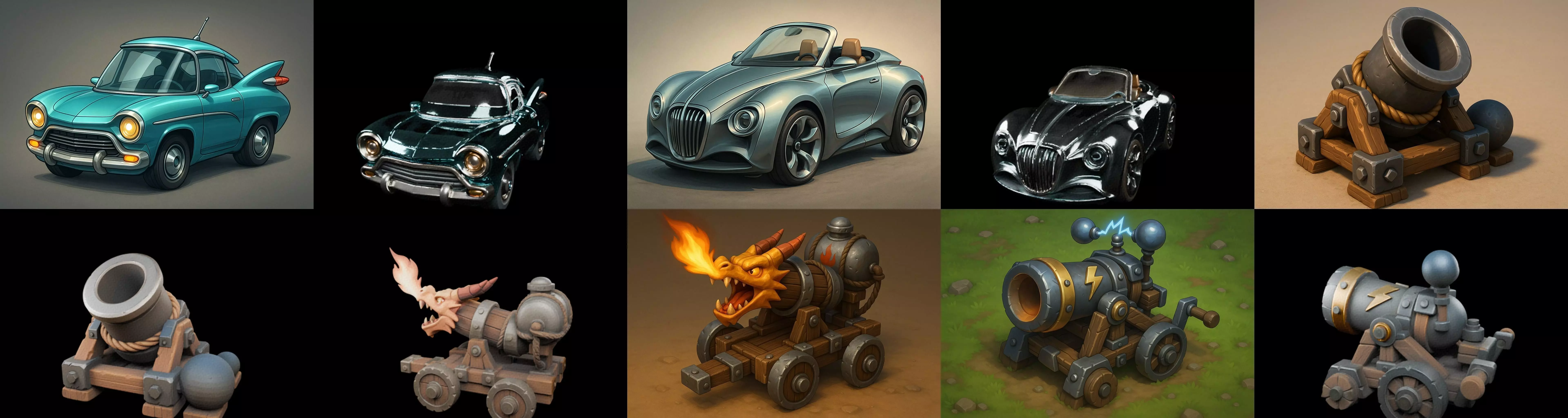 Siege Weapon bundle 10 pack 100 glb 3D model_4