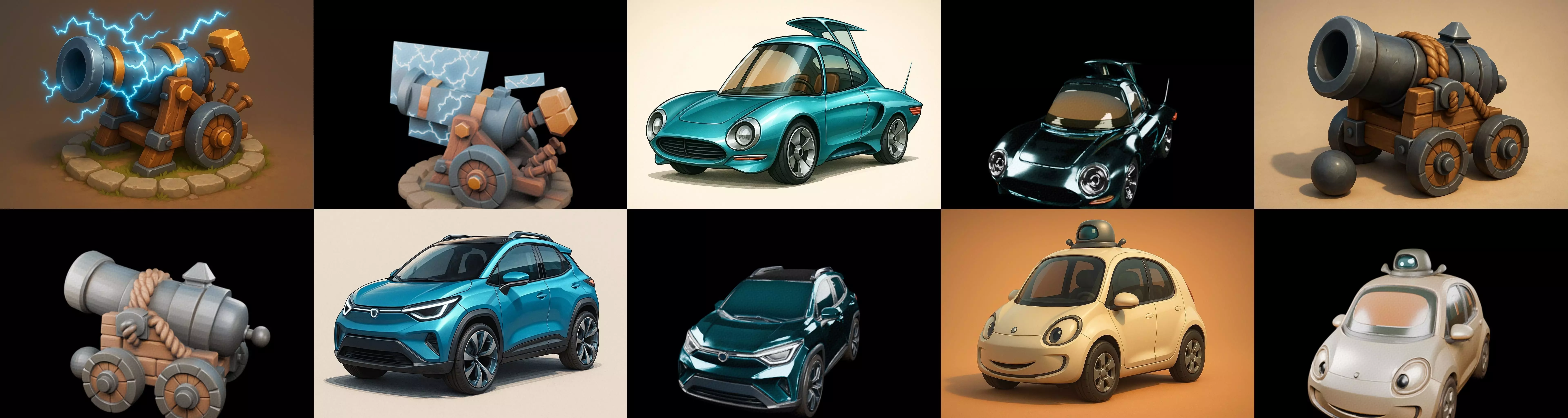 Siege Weapon bundle 10 pack 100 glb 3D model_10