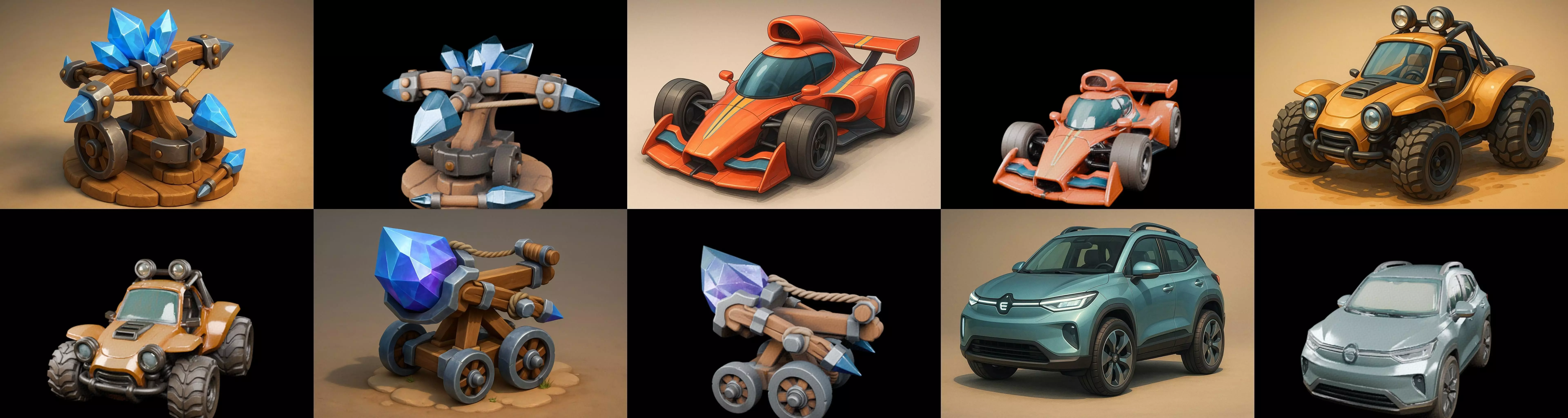 Siege Weapon bundle 10 pack 100 glb 3D model_6