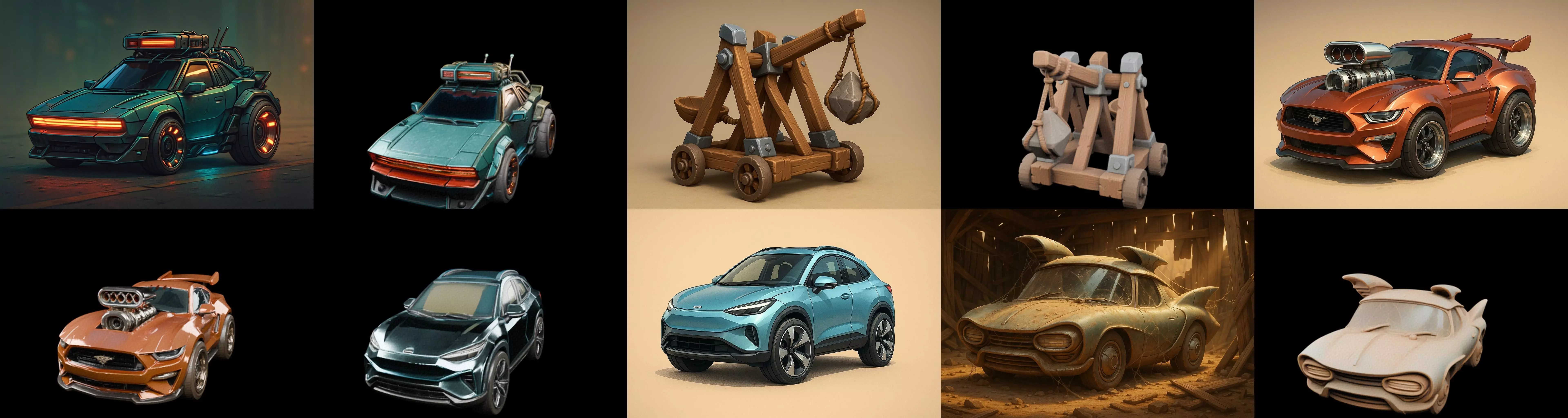 Siege Weapon bundle 10 pack 100 glb 3D model_11