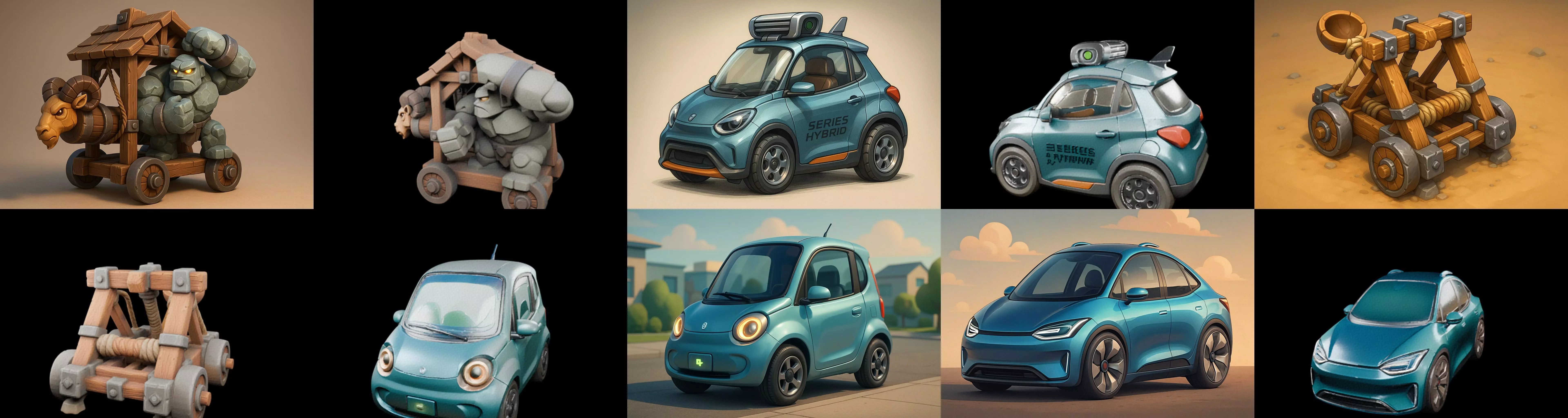 Siege Weapon bundle 10 pack 100 glb 3D model_3