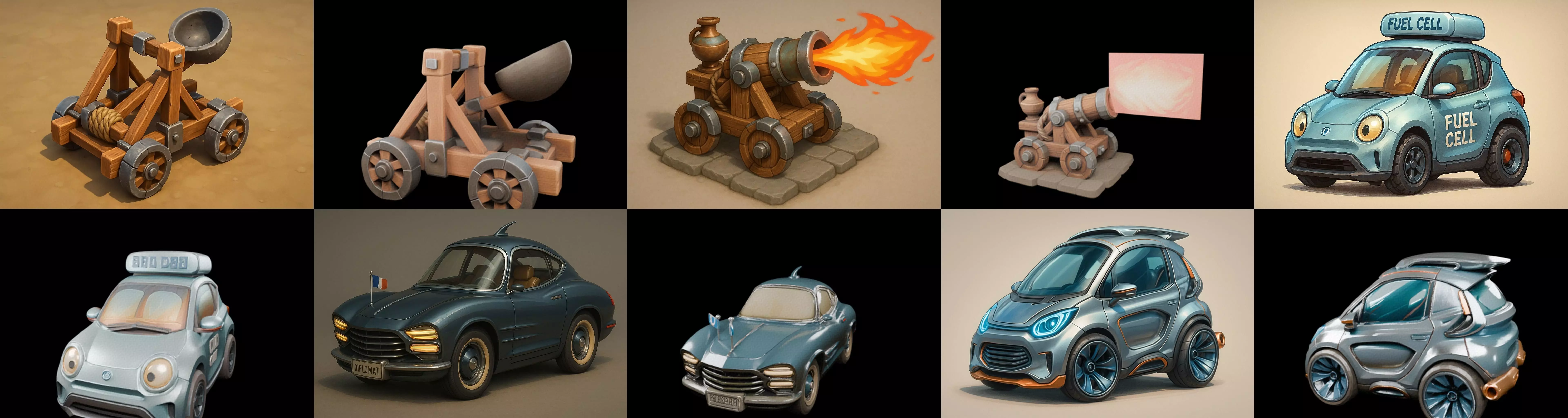 Siege Weapon bundle 10 pack 100 glb 3D model_13