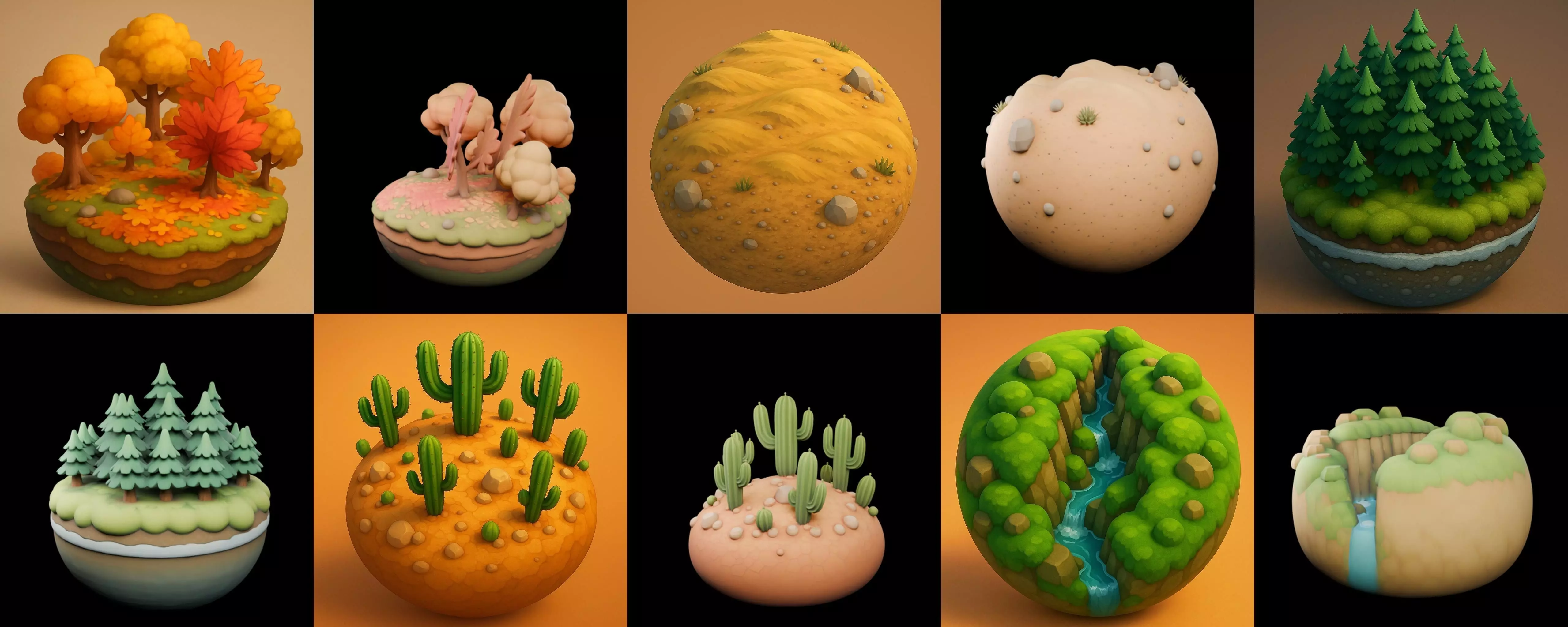 Second Earth bundle 8 pack 71 glb 3D model_8