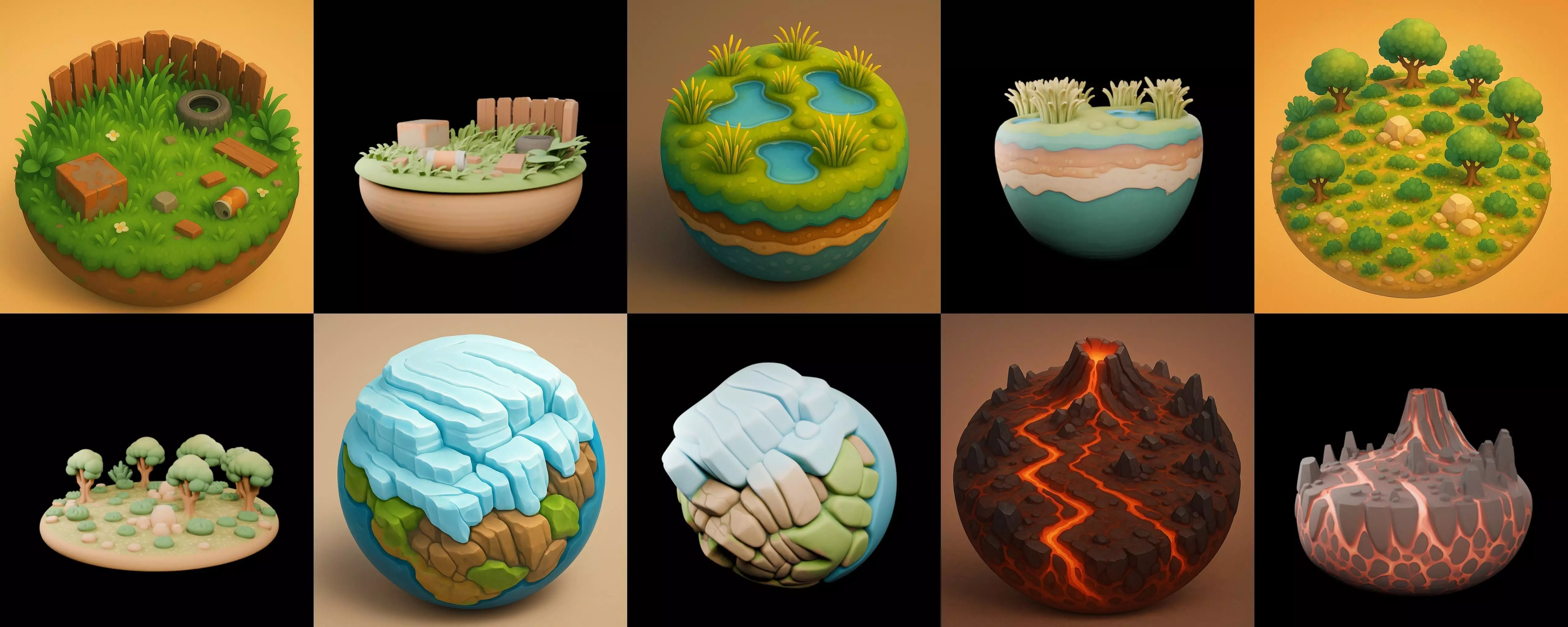 Second Earth bundle 8 pack 71 glb 3D model_13