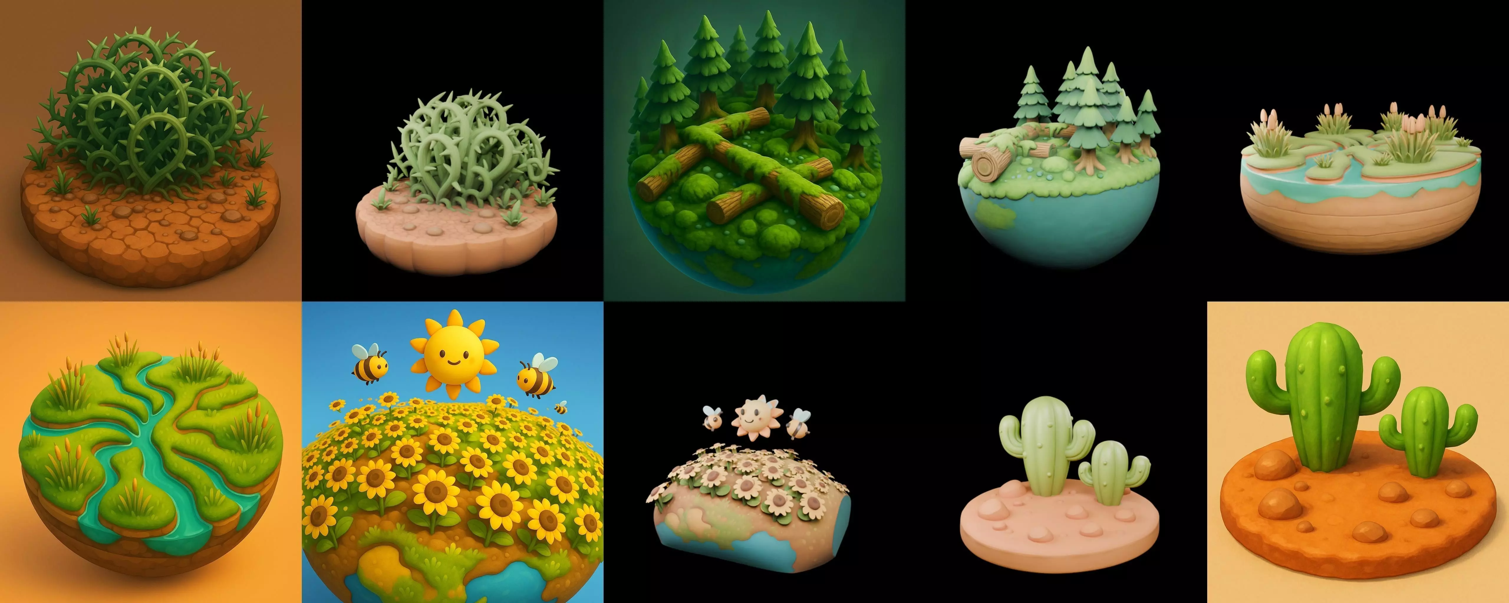 Second Earth bundle 8 pack 71 glb 3D model_12