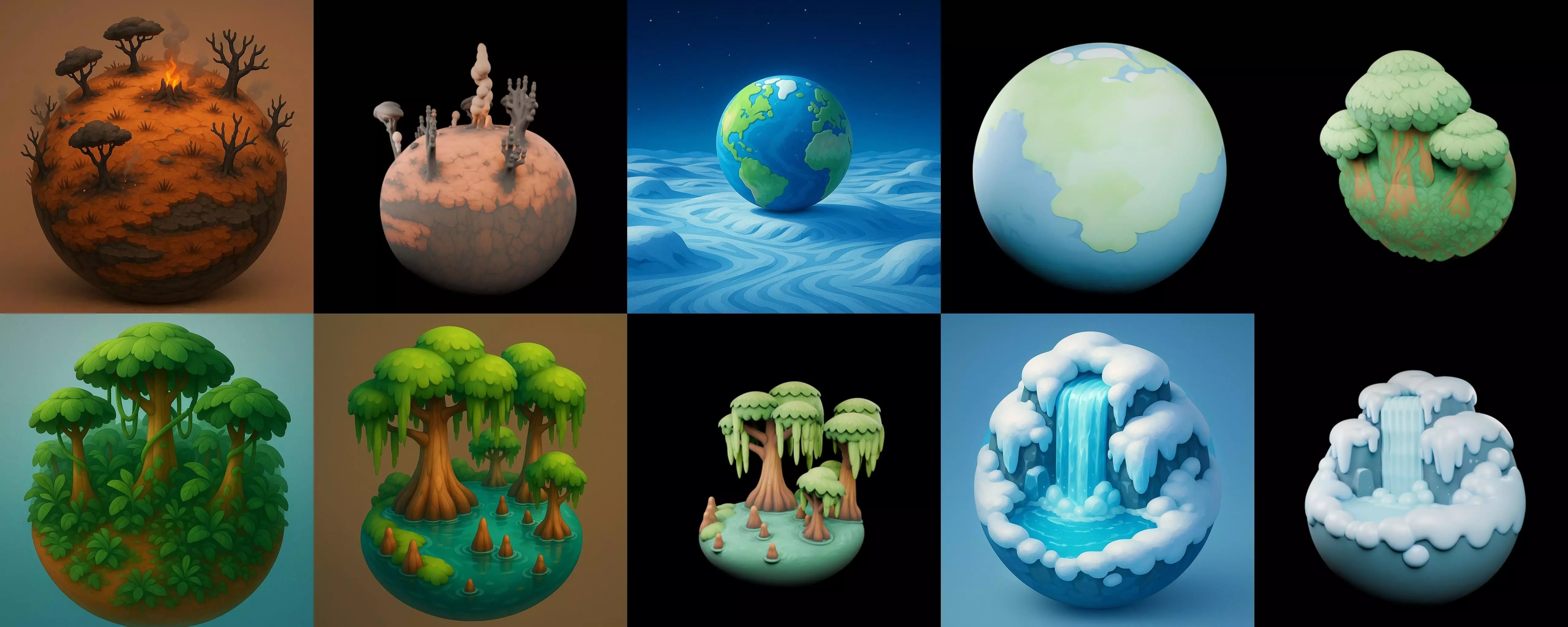 Second Earth bundle 8 pack 71 glb 3D model_1