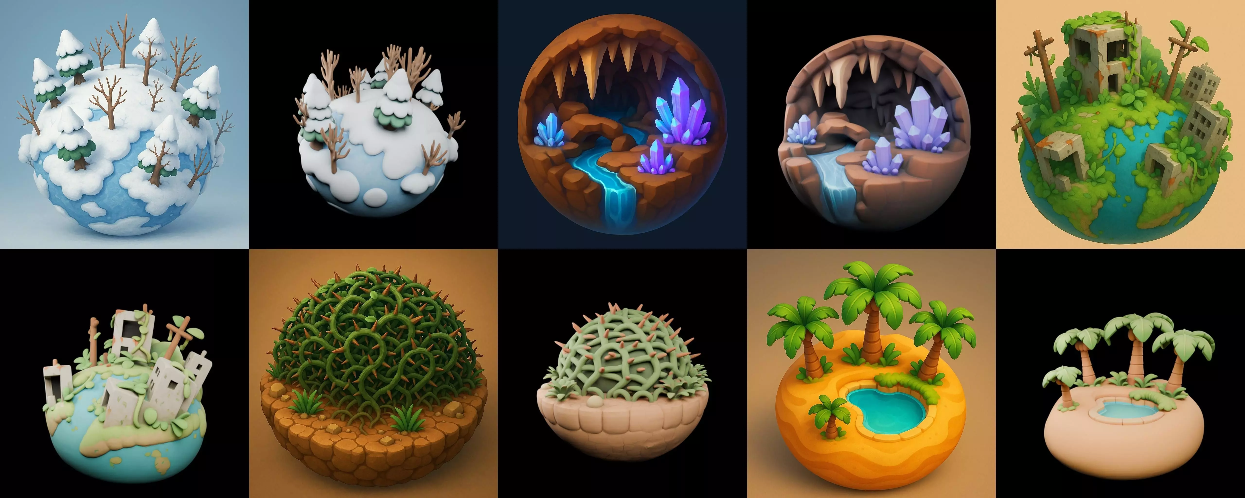 Second Earth bundle 8 pack 71 glb 3D model_0