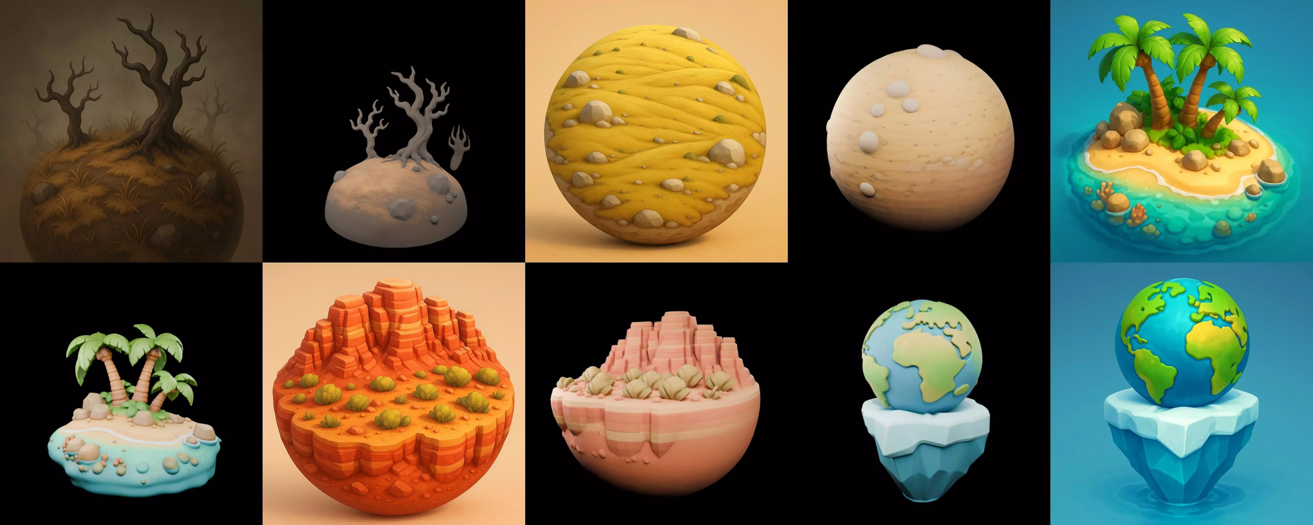 Second Earth bundle 8 pack 71 glb 3D model_5