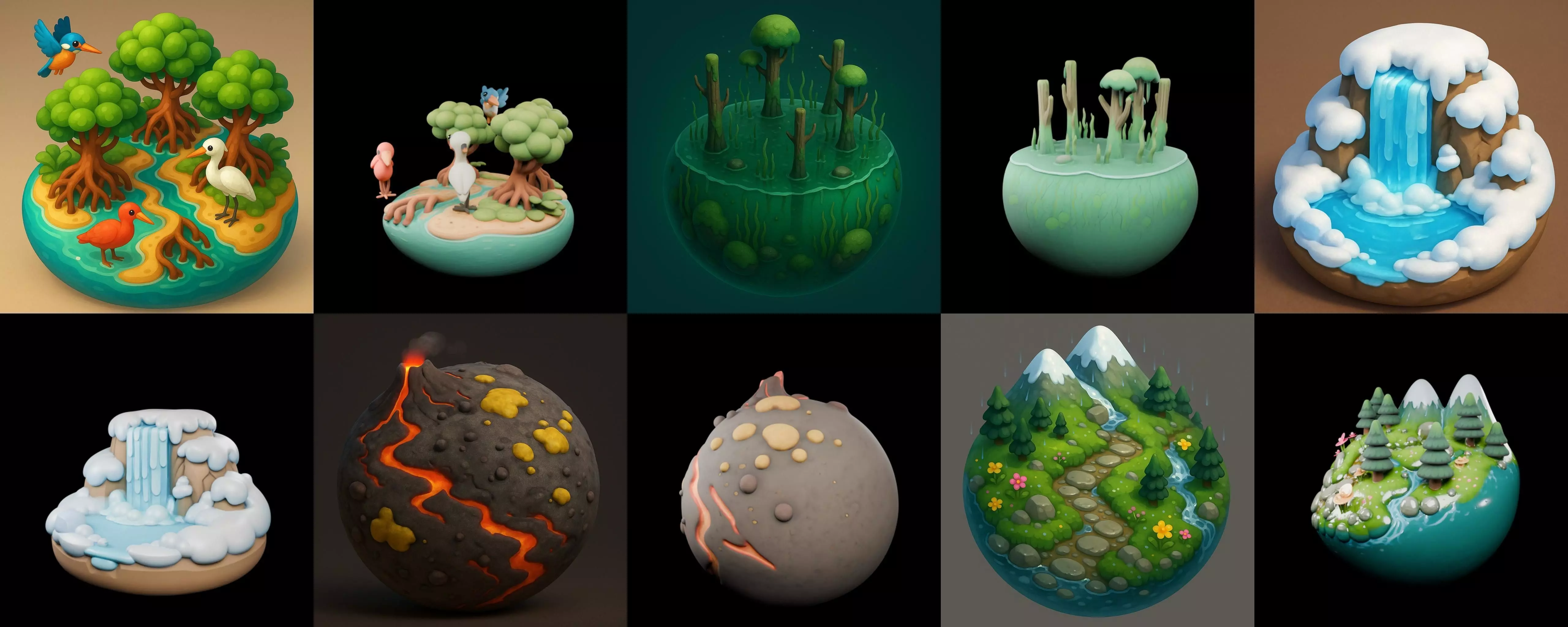 Second Earth bundle 8 pack 71 glb 3D model_9