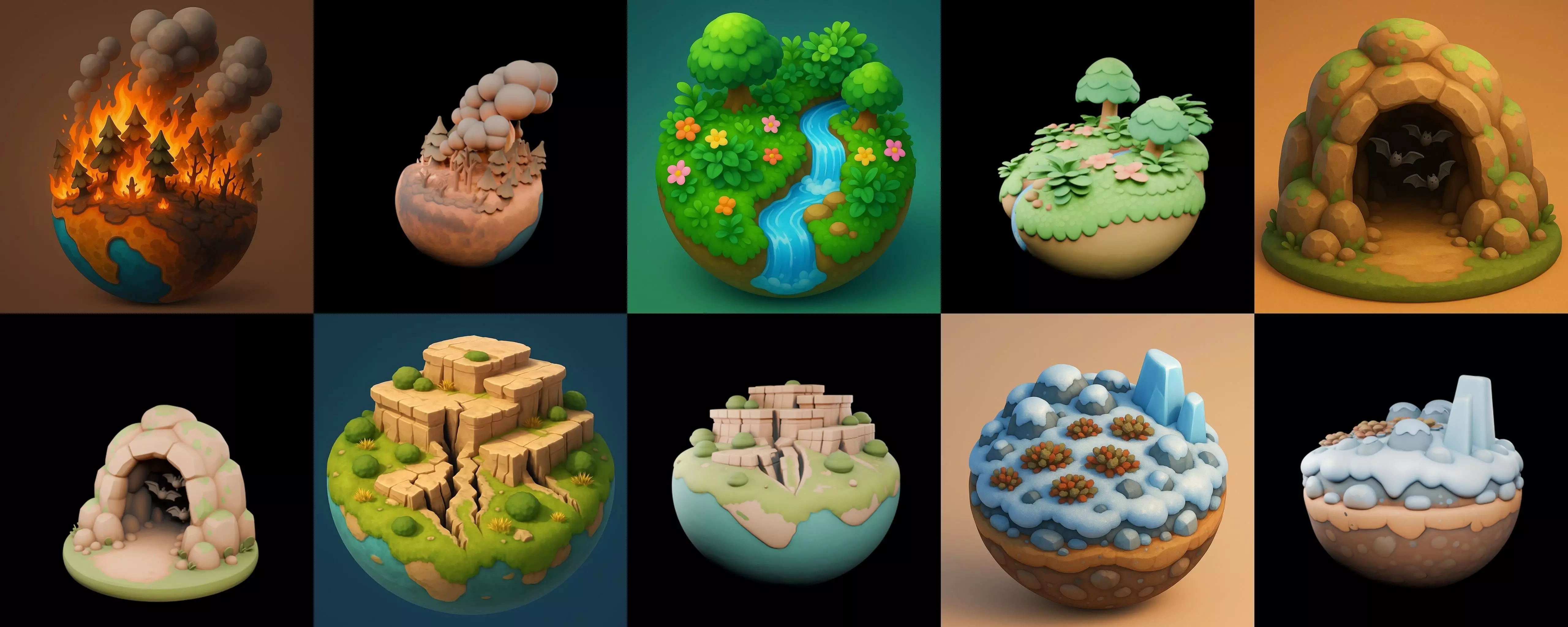 Second Earth bundle 8 pack 71 glb 3D model_2